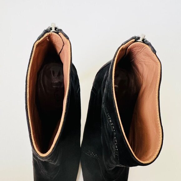 ALAIA Paris black suede pointed toes heeled booties, Size 39 - Picture 10 of 10